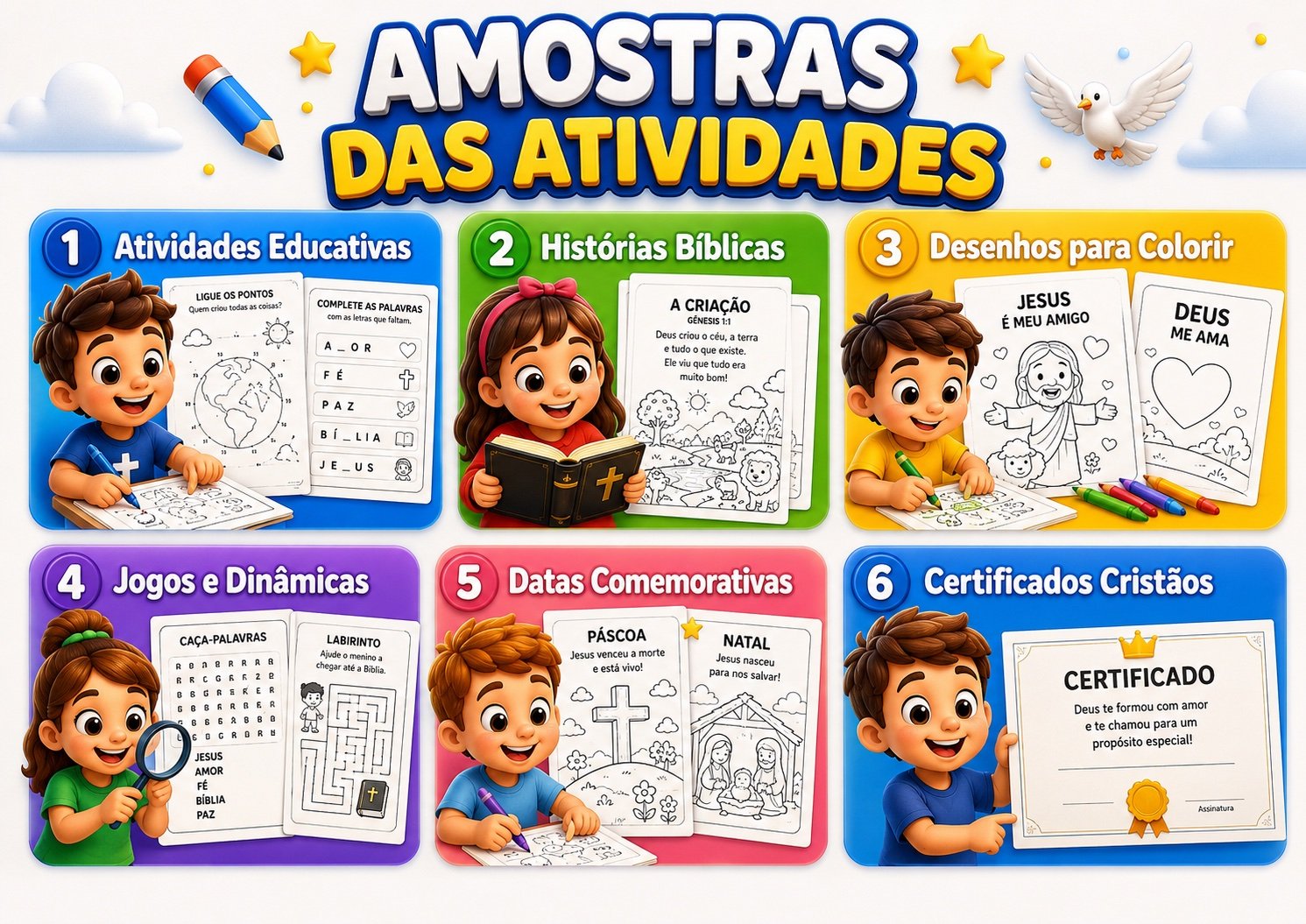 Amostras das atividades